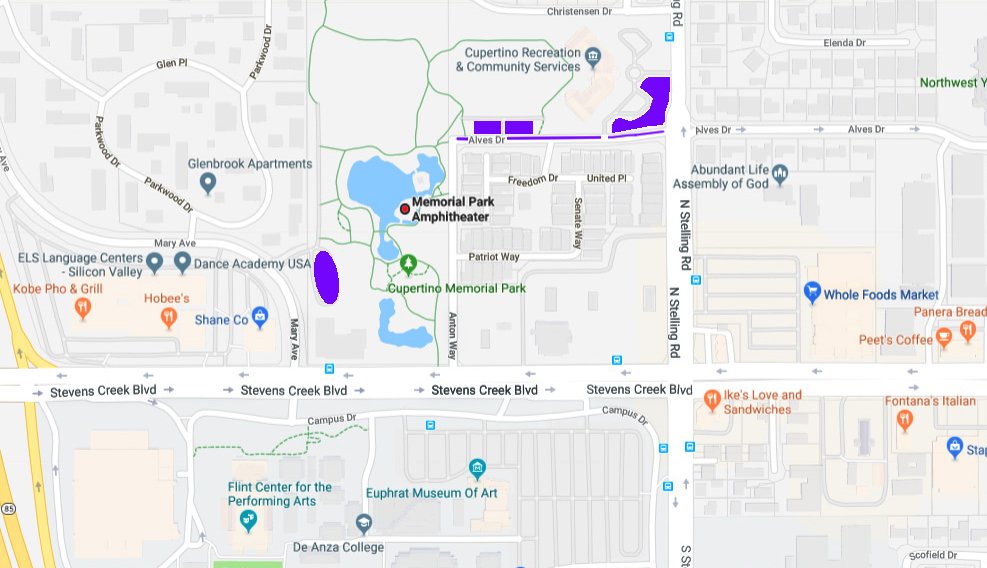 Cupertino parking map